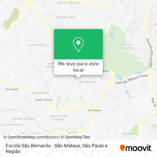 Escola São Bernardo - São Mateus mapa
