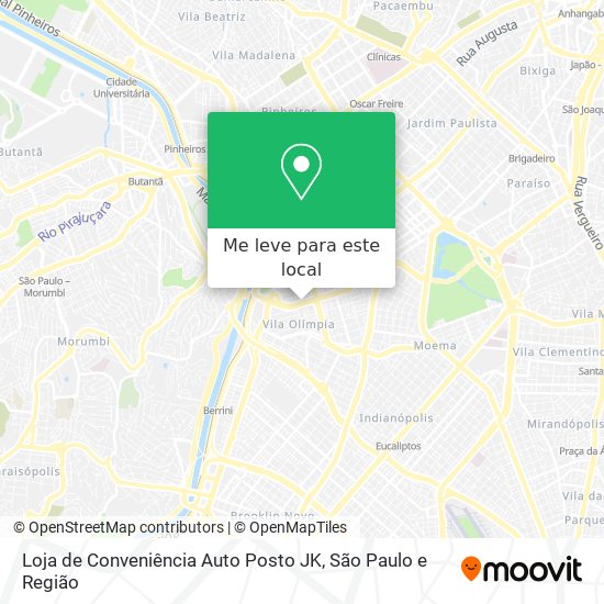 Loja de Conveniência Auto Posto JK mapa