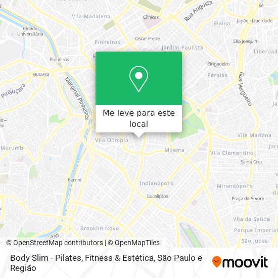 Body Slim - Pilates, Fitness & Estética mapa