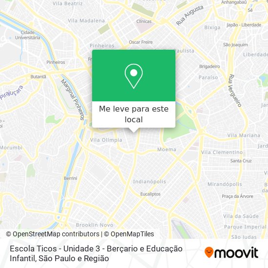 Escola Ticos - Unidade 3 - Berçario e Educação Infantil mapa