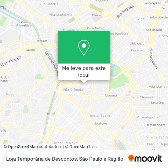 Loja Temporária de Descontos mapa