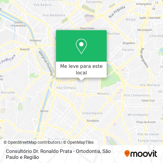 Consultório Dr. Ronaldo Prata - Ortodontia mapa