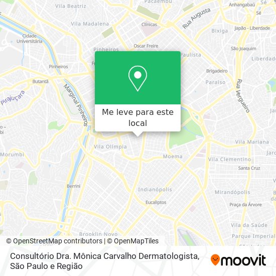 Consultório Dra. Mônica Carvalho Dermatologista mapa