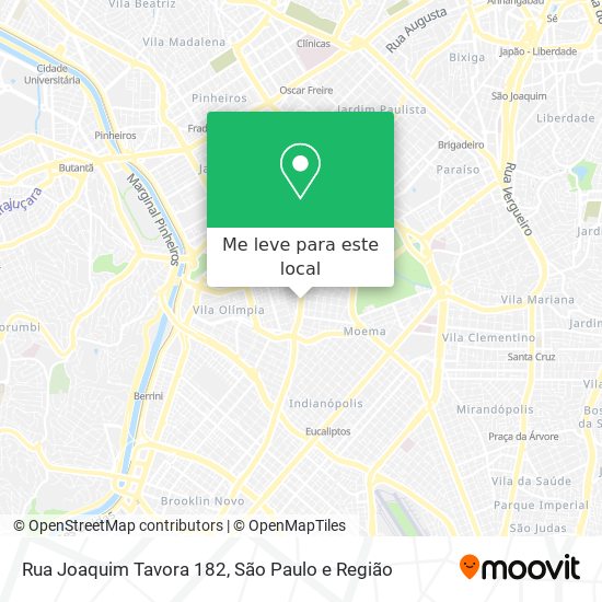 Rua Joaquim Tavora 182 mapa