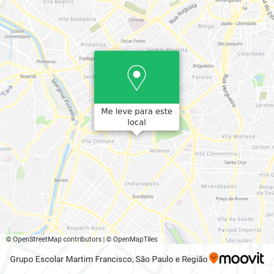 Grupo Escolar Martim Francisco mapa