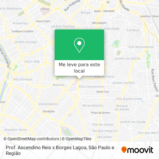 Prof. Ascendino Reis x Borges Lagoa mapa