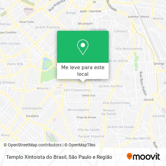 Templo Xintoista do Brasil mapa
