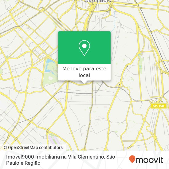 Imóvel9000 Imobiliária na Vila Clementino mapa