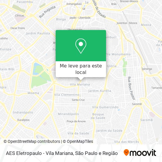 AES Eletropaulo - Vila Mariana mapa