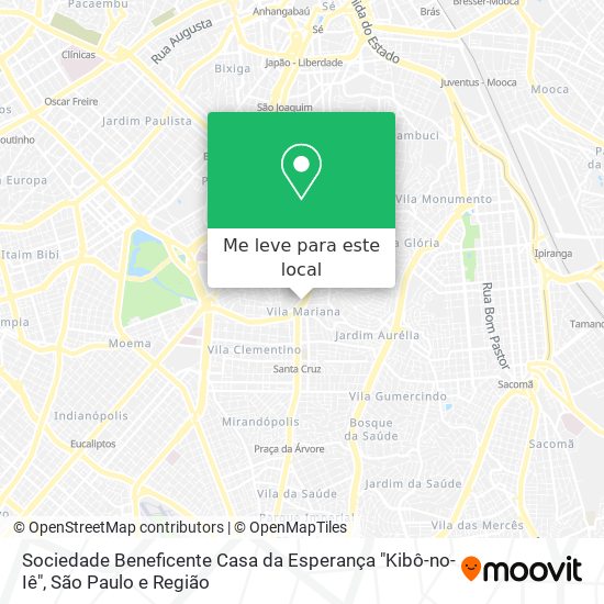 Sociedade Beneficente Casa da Esperança "Kibô-no-Iê" mapa