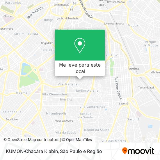 KUMON-Chacára Klabin mapa