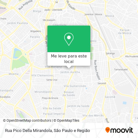 Rua Pico Della Mirandola mapa