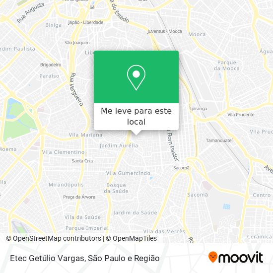 Etec Getúlio Vargas mapa