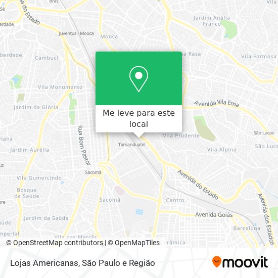 Lojas Americanas mapa