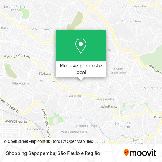 Shopping Sapopemba mapa