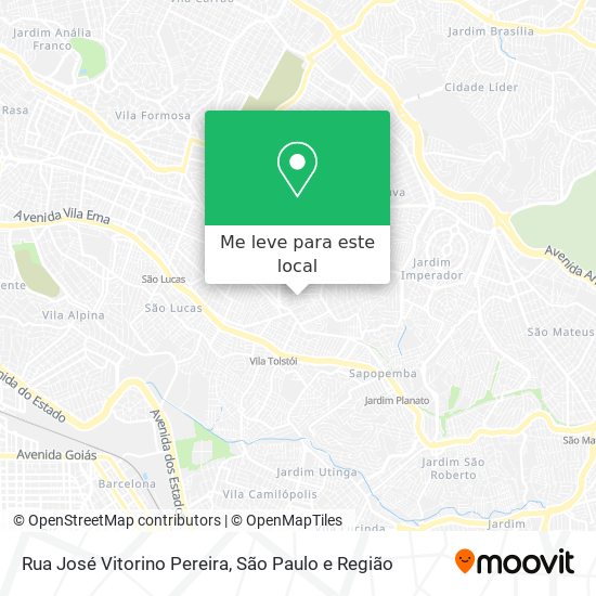 Rua José Vitorino Pereira mapa