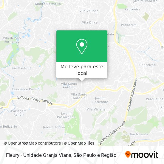 Fleury - Unidade Granja Viana mapa