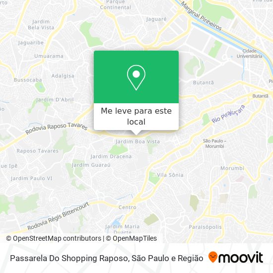 Passarela Do Shopping Raposo mapa