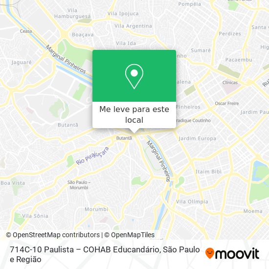 714C-10 Paulista – COHAB Educandário mapa