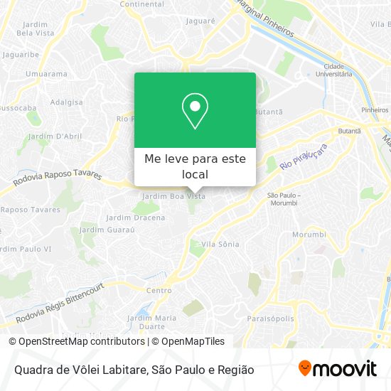 Quadra de Vôlei Labitare mapa
