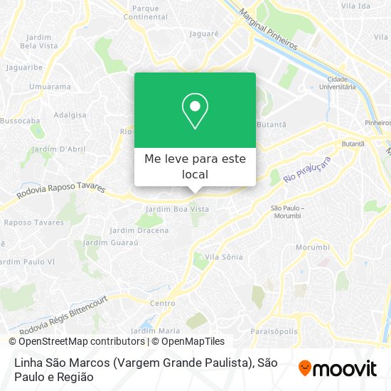 Linha São Marcos (Vargem Grande Paulista) mapa