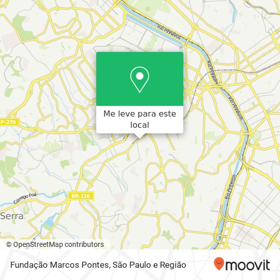 Fundação Marcos Pontes mapa