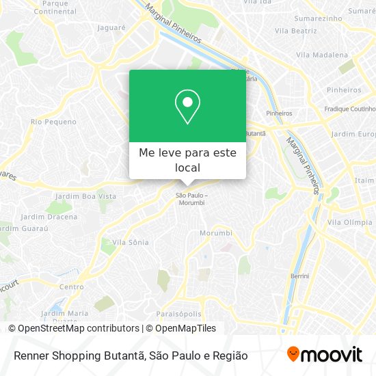 Renner Shopping Butantã mapa