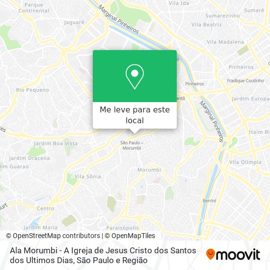 Ala Morumbi - A Igreja de Jesus Cristo dos Santos dos Ultimos Dias mapa