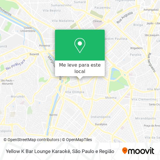 Yellow K Bar Lounge Karaokê mapa