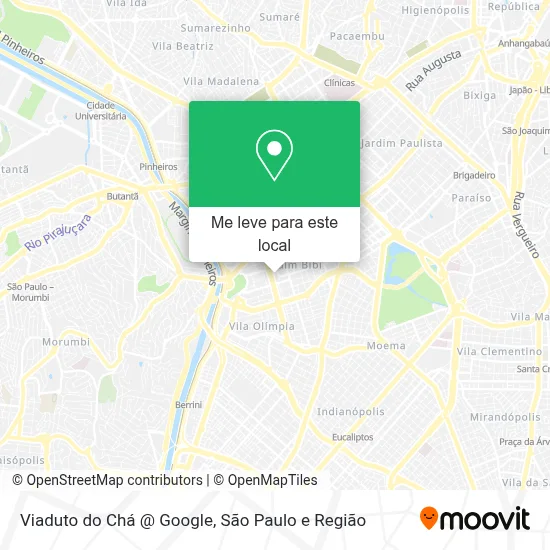 Viaduto do Chá @ Google mapa