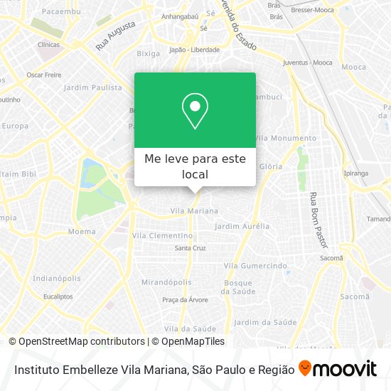 Instituto Embelleze Vila Mariana mapa
