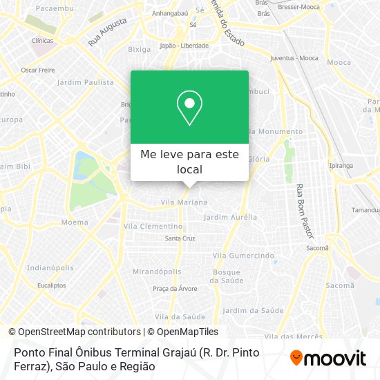 Ponto Final Ônibus Terminal Grajaú (R. Dr. Pinto Ferraz) mapa