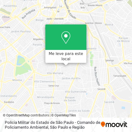 Polícia Militar do Estado de São Paulo - Comando de Policiamento Ambiental mapa