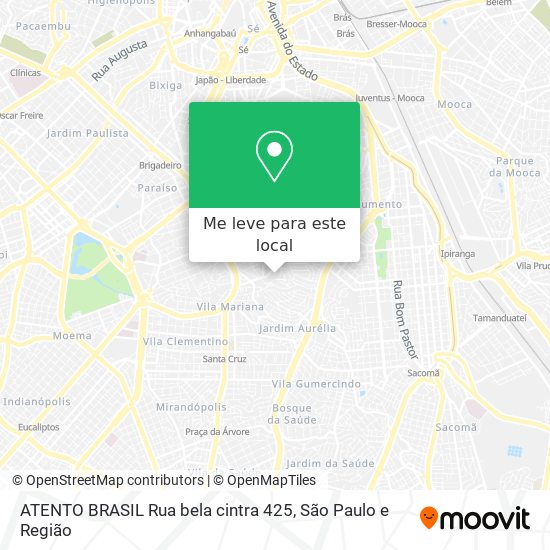 ATENTO BRASIL Rua bela cintra 425 mapa