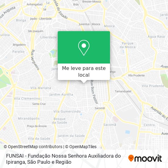 FUNSAI - Fundação Nossa Senhora Auxiliadora do Ipiranga mapa