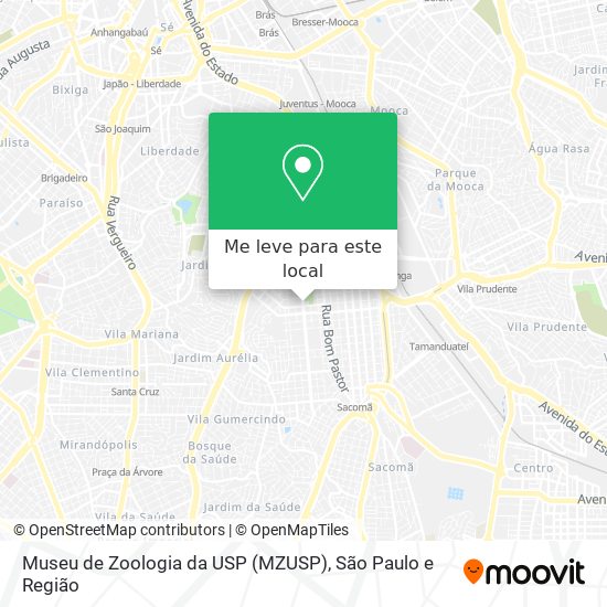 Museu de Zoologia da USP (MZUSP) mapa