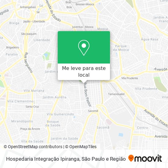Hospedaria Integração Ipiranga mapa