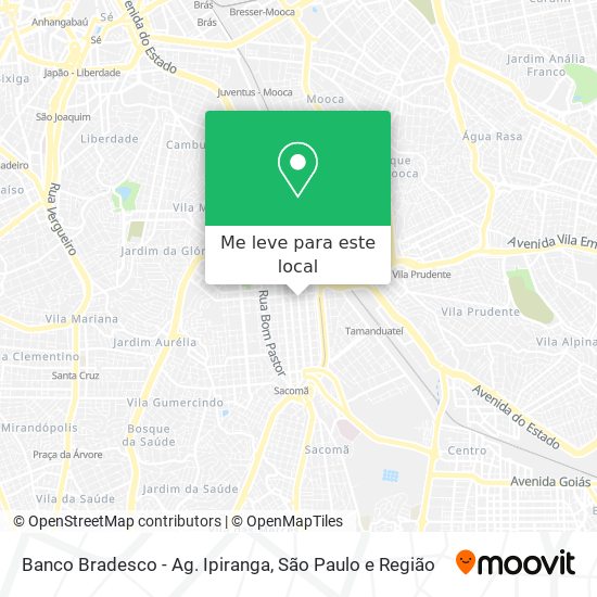 Banco Bradesco - Ag. Ipiranga mapa
