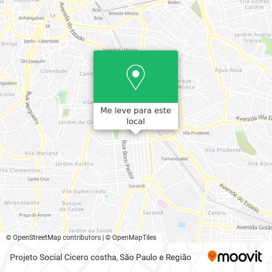 Projeto Social Cicero costha mapa