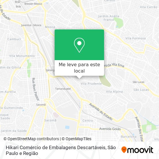 Hikari Comércio de Embalagens Descartáveis mapa