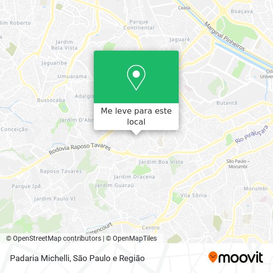 Padaria Michelli mapa