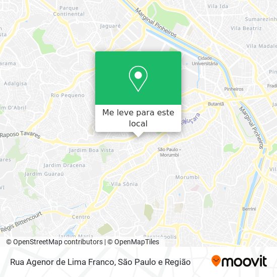 Rua Agenor de Lima Franco mapa