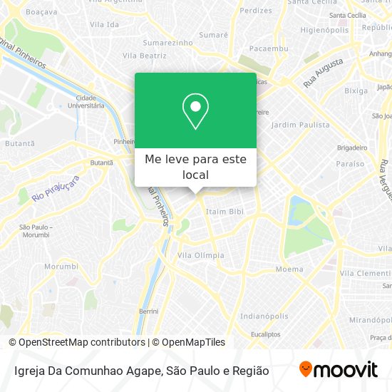 Igreja Da Comunhao Agape mapa