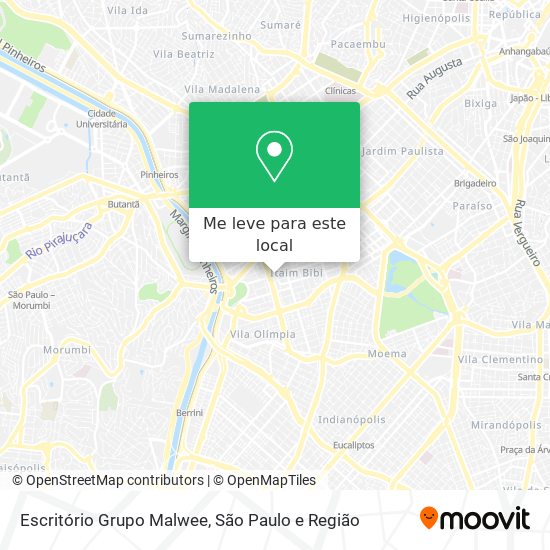 Escritório Grupo Malwee mapa