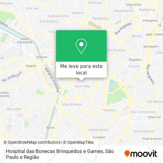 Hospital das Bonecas Brinquedos e Games mapa