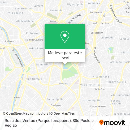 Rosa dos Ventos (Parque Ibirapuera) mapa
