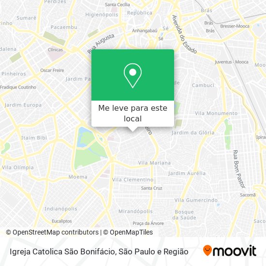 Igreja Catolica São Bonifácio mapa