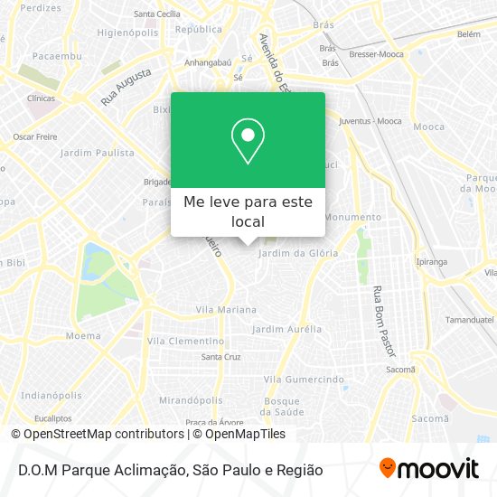 D.O.M Parque Aclimação mapa