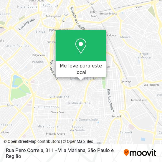 Rua Pero Correia, 311 - Vila Mariana mapa