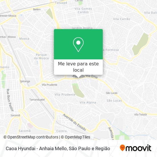 Caoa Hyundai - Anhaia Mello mapa